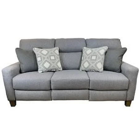 Transitional Power Headrest Sofa with Pillows and USB Port